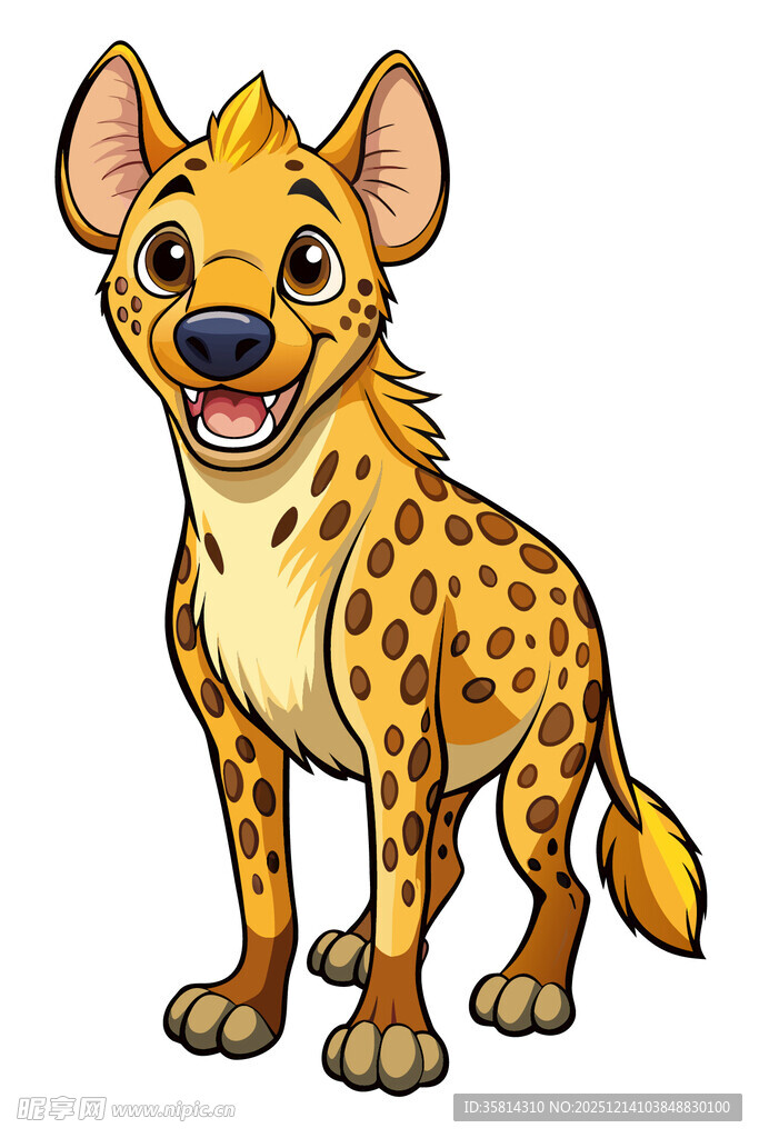 可爱斑点鬣狗卡通形象