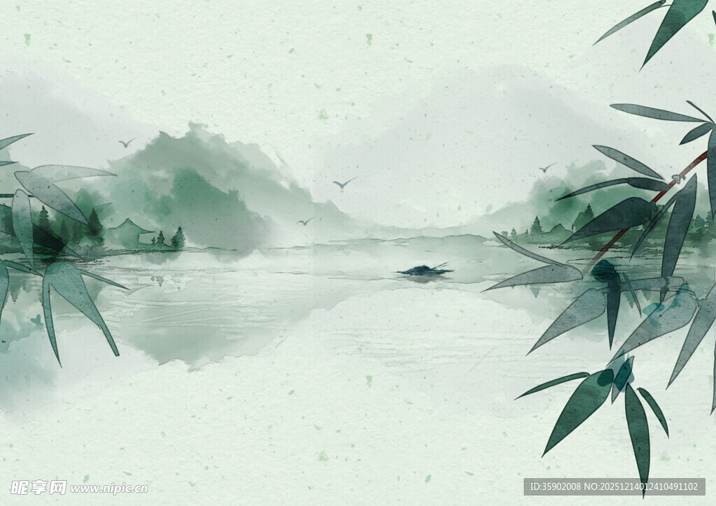 水墨山水间的清幽景致