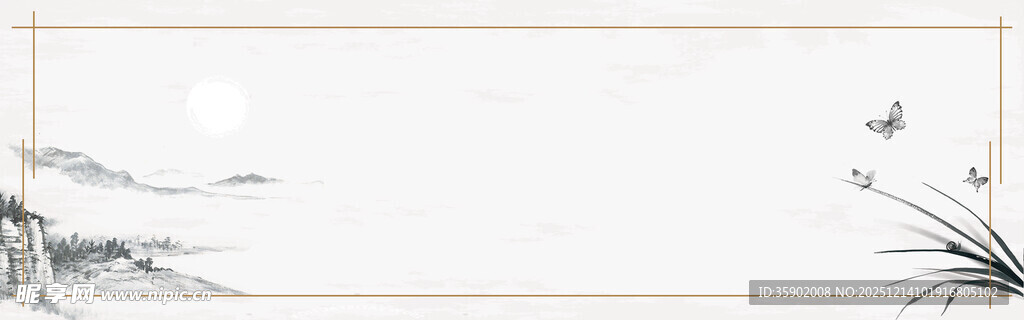 中式水墨风banner背景