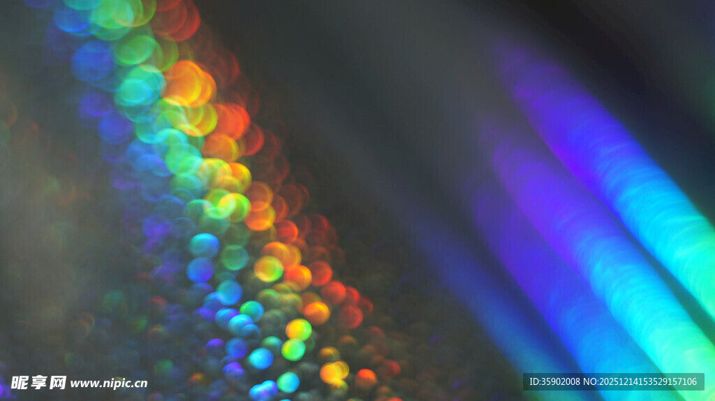 炫彩光斑抽象光影画面