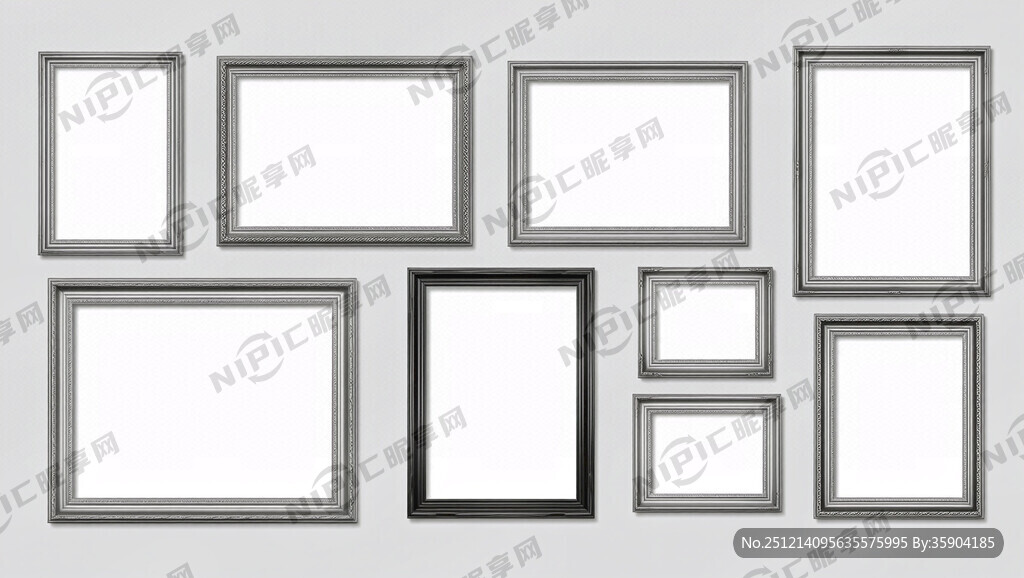 10张照片各种形状图框排版