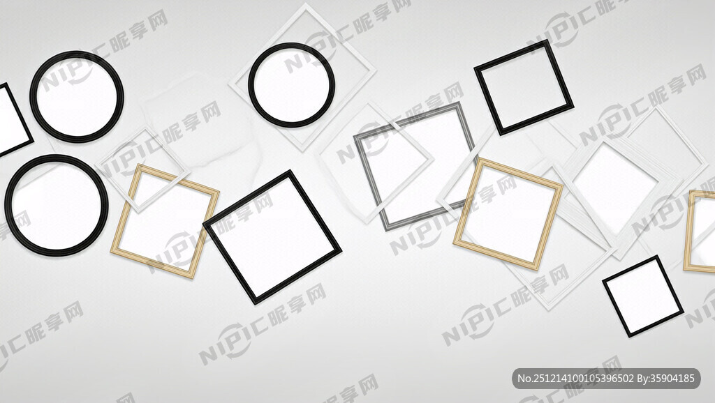 10张照片菱形圆形方形图框排版