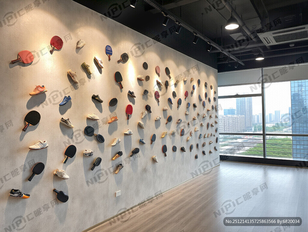 乒乓球俱乐部网红墙