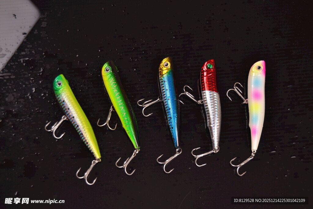 多彩鱼饵展示