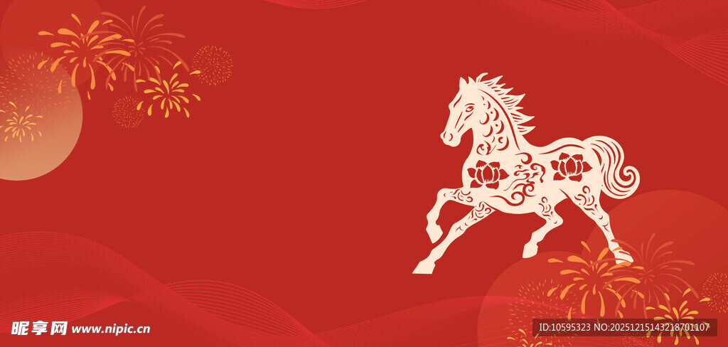 红色骏马背景