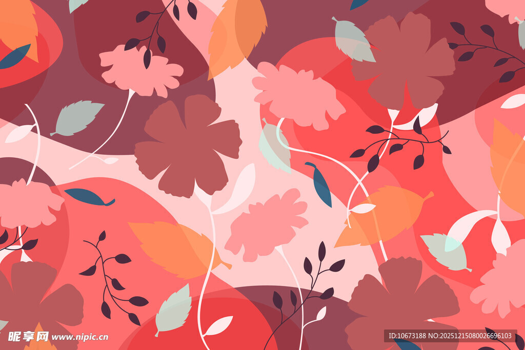 多彩花卉图案背景