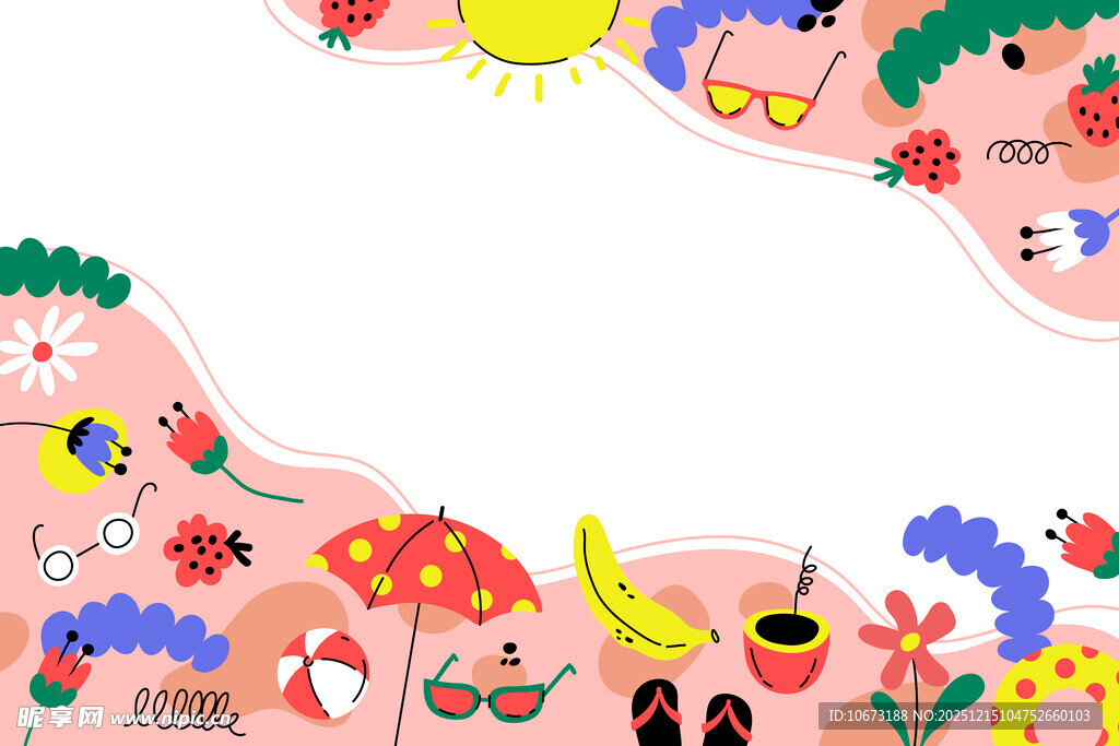 夏日缤纷户外休闲场景