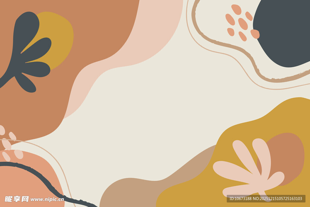 抽象几何花卉图案背景