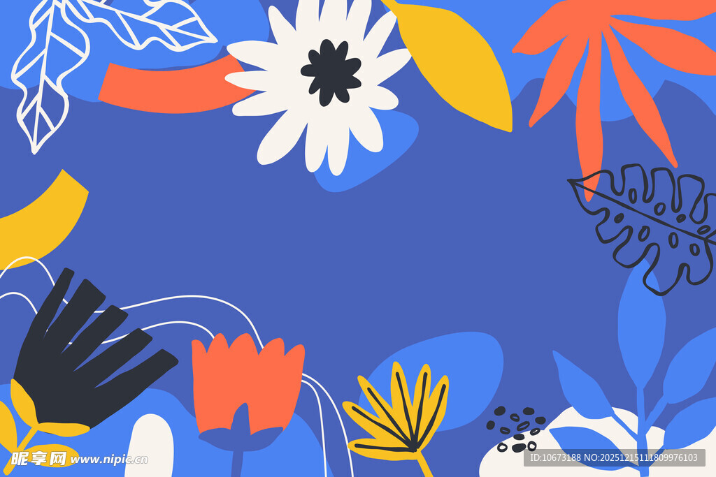 多彩花卉图案背景