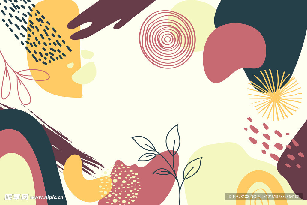 抽象多彩几何图案插画