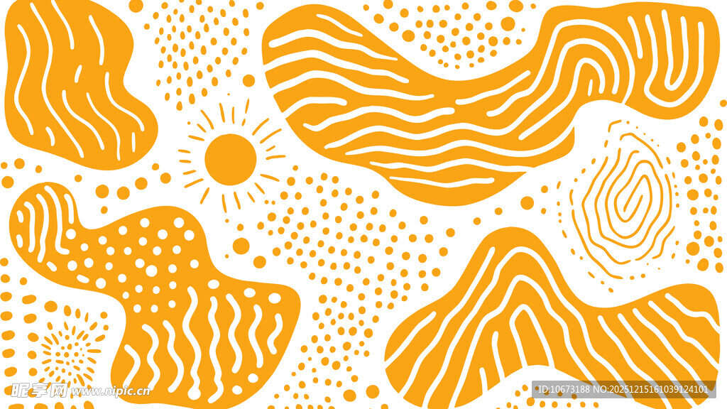 抽象几何橙色波浪图案背景