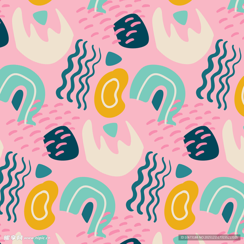 粉色背景抽象几何图案