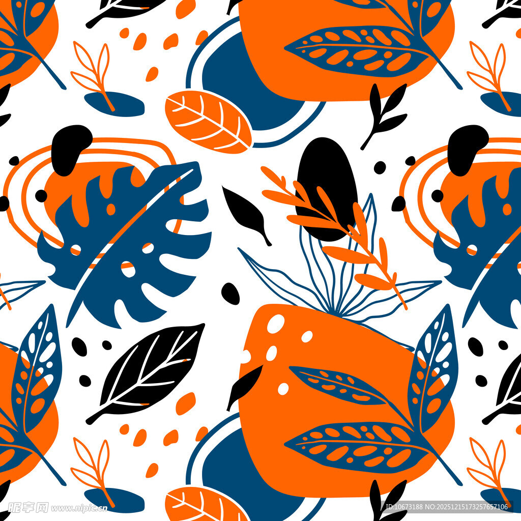 热带植物花卉图案设计