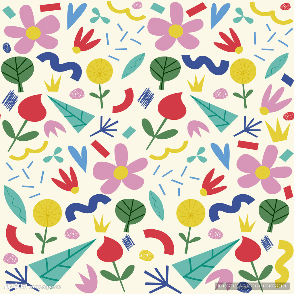 多彩花卉图案背景