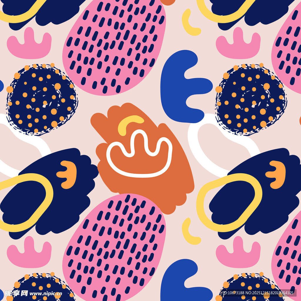 可爱卡通动物图案背景