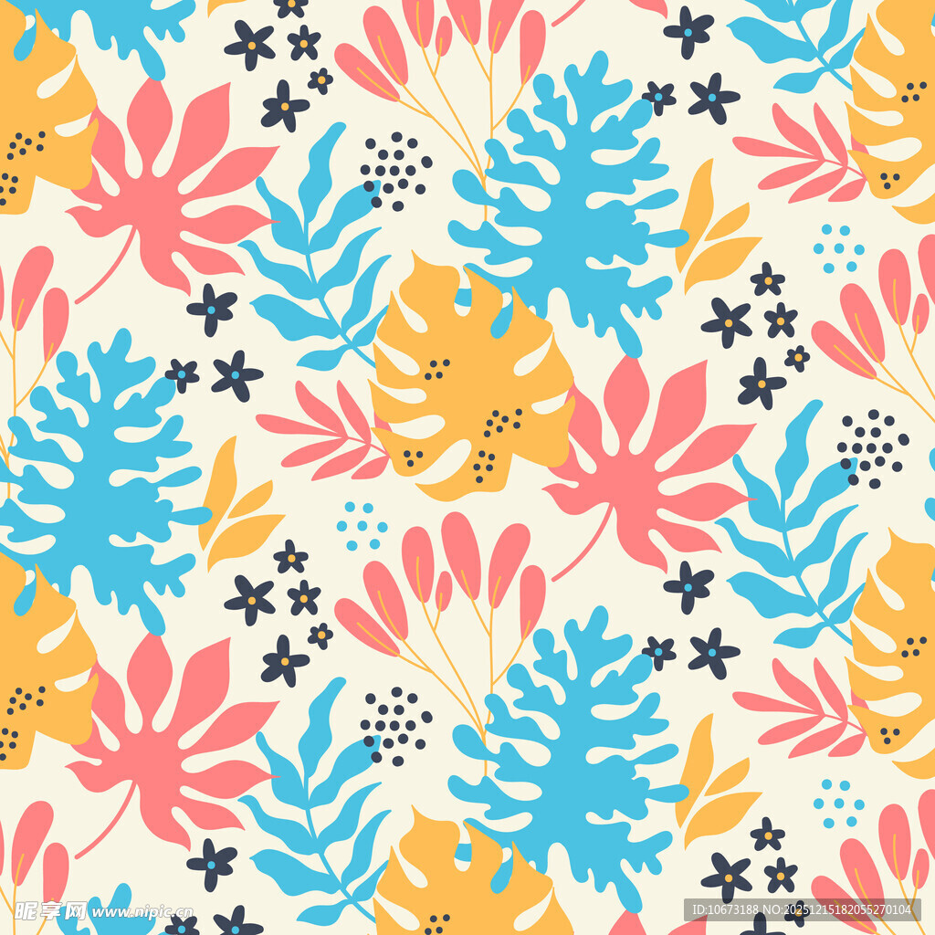 多彩花卉图案背景