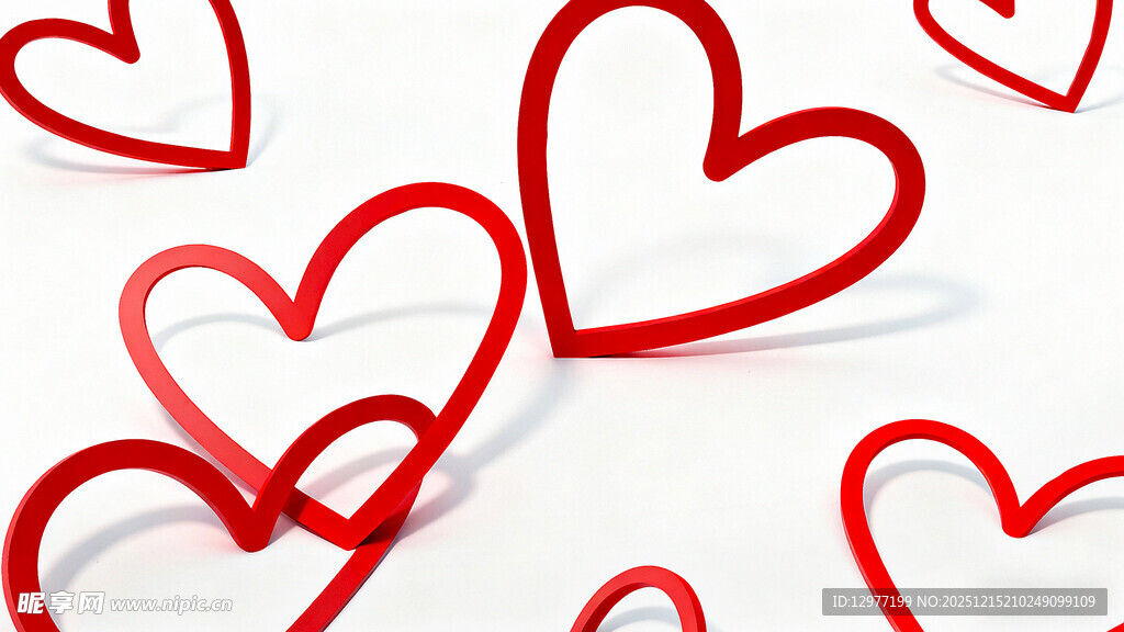 红色爱心图案背景