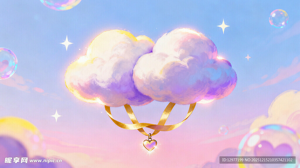 梦幻云朵热气球