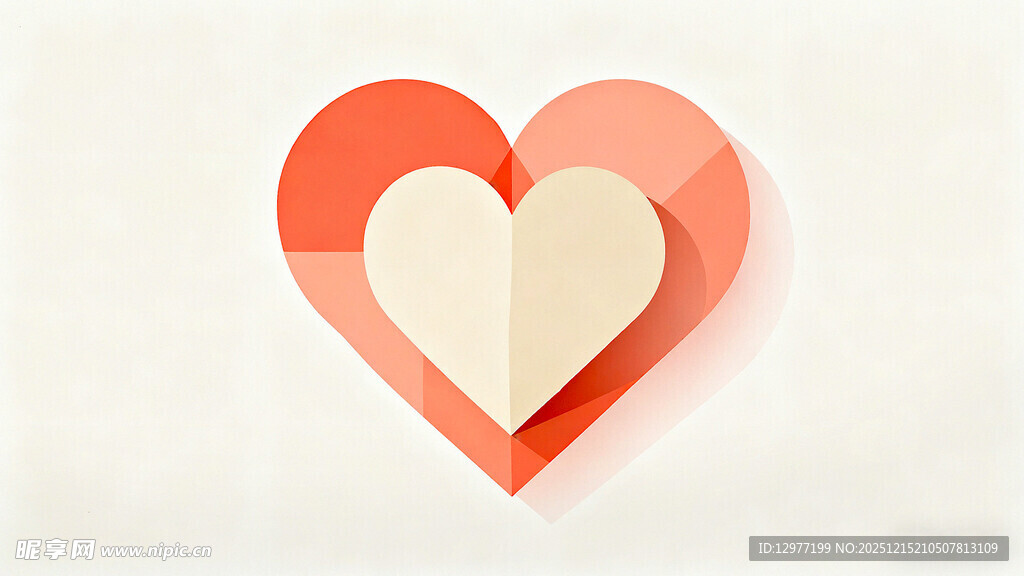 叠层爱心装饰图案