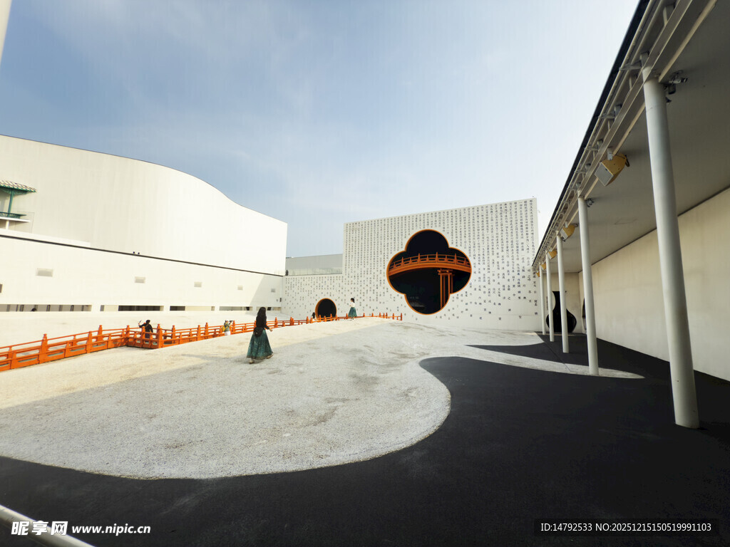 现代建筑户外景观场景