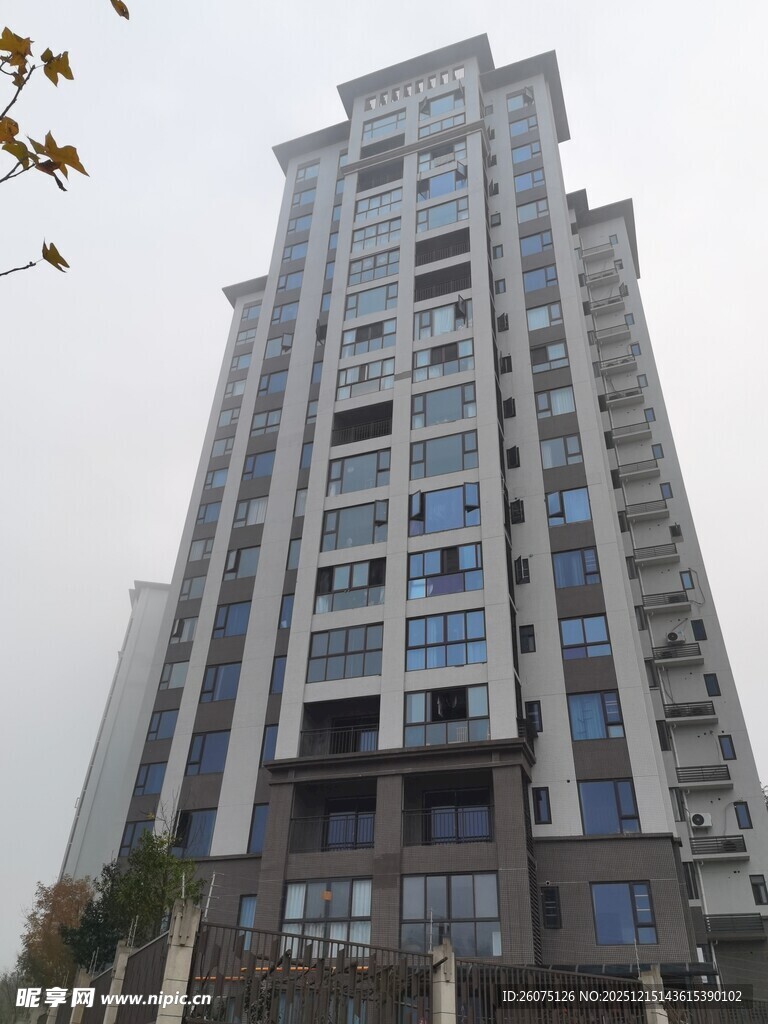 高层住宅楼外观景致