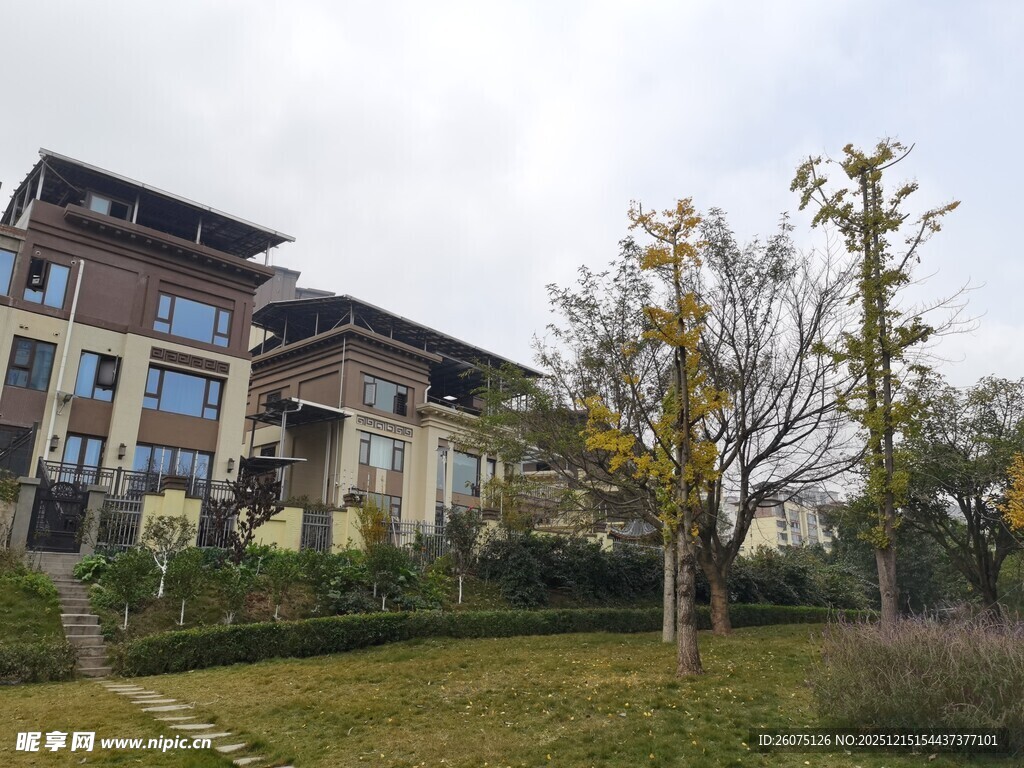 中式风格别墅庭院景观