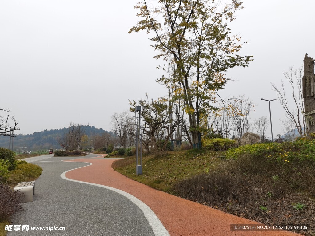 蜿蜒多彩的户外骑行小路