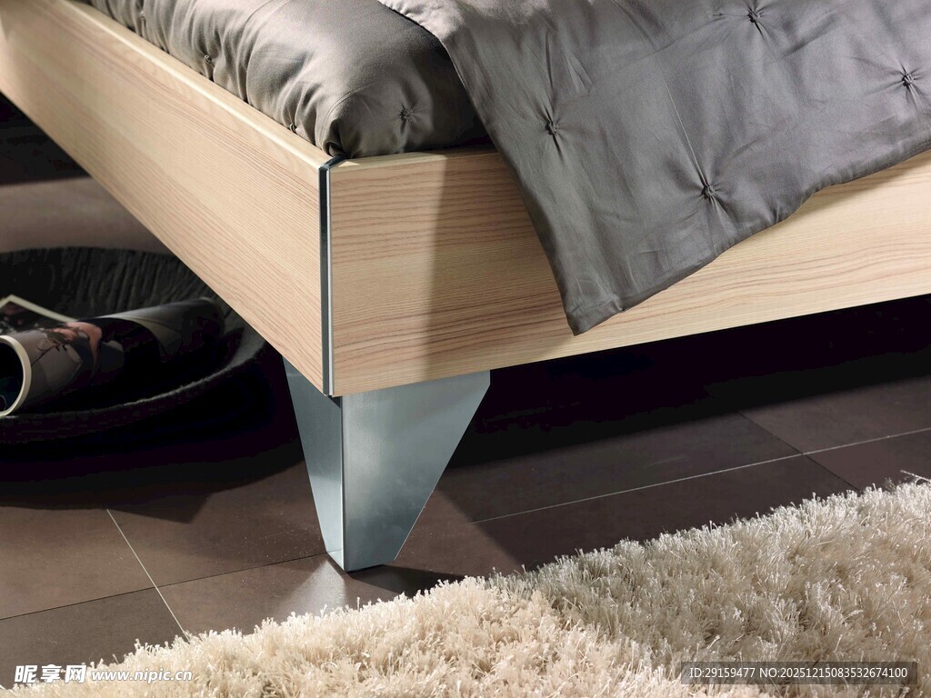 现代简约床脚细节展示
