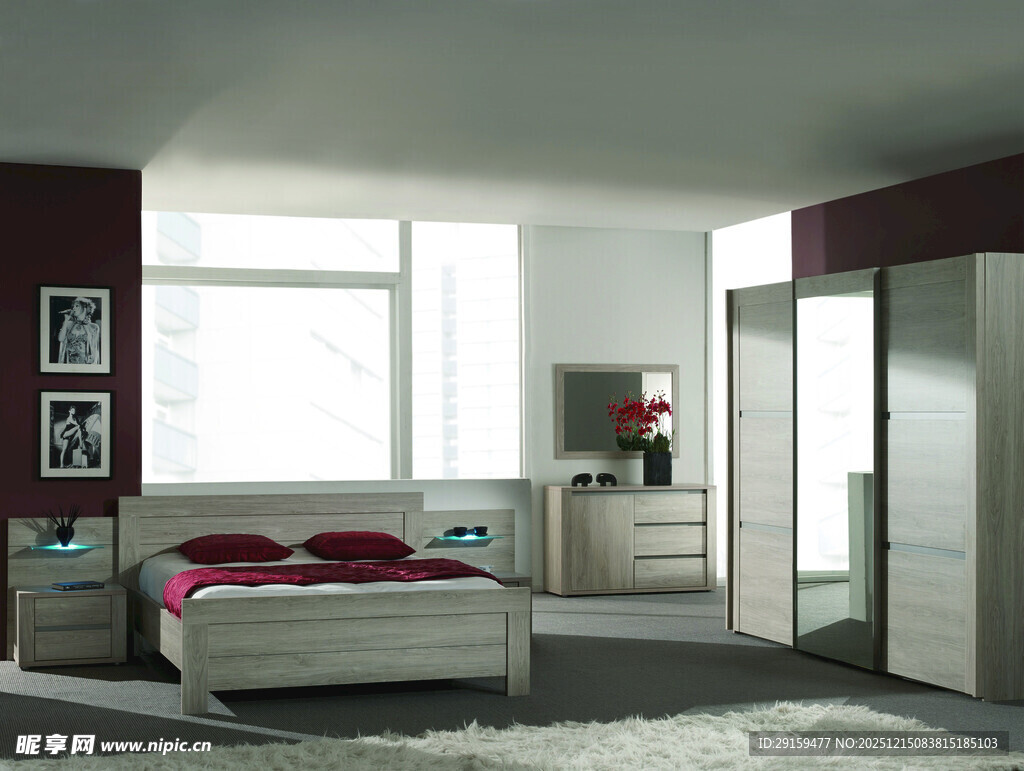 现代简约风格卧室场景