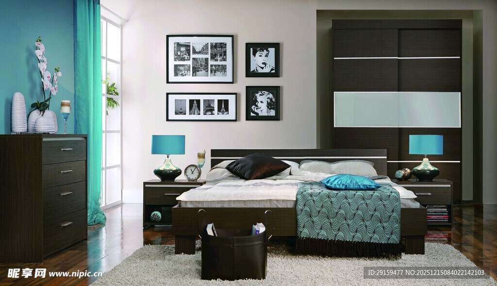 现代简约风卧室布置