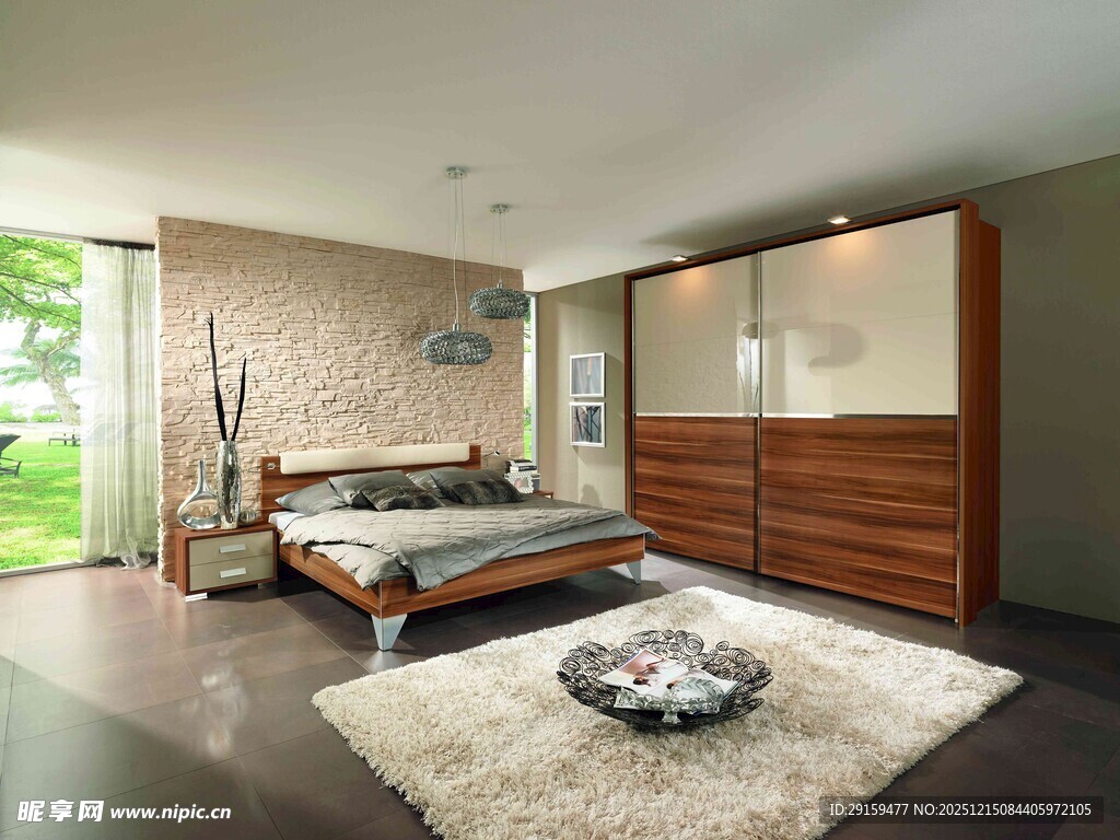 现代简约风格温馨卧室空间