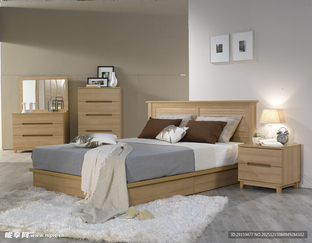 简约现代风格卧室家具组合