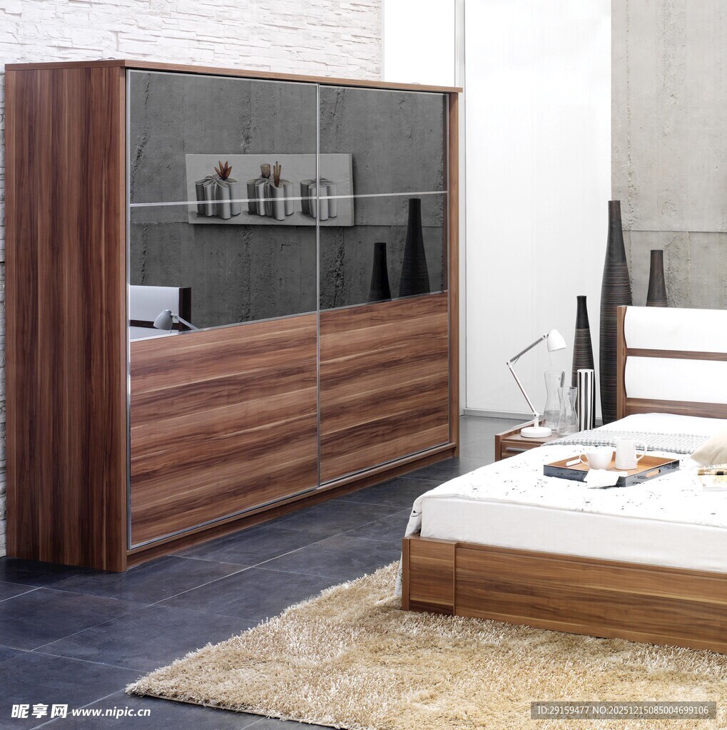 现代风格木质玻璃组合柜