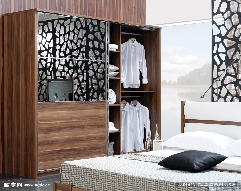 现代简约风格木质衣柜