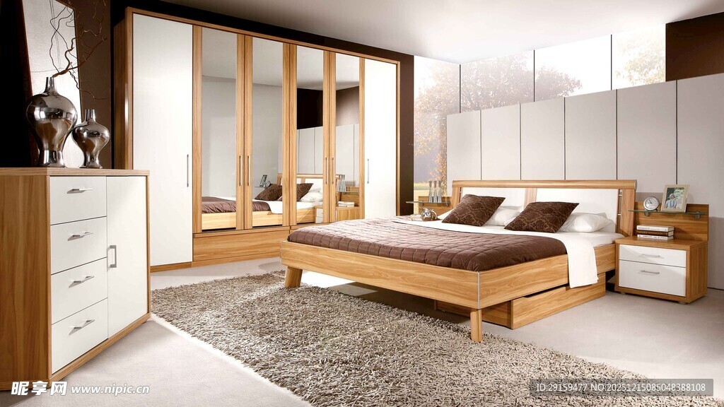 现代简约风格温馨卧室空间