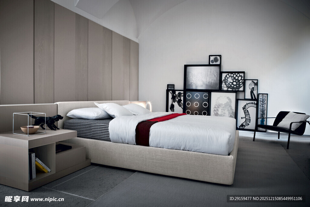 现代简约风格卧室场景