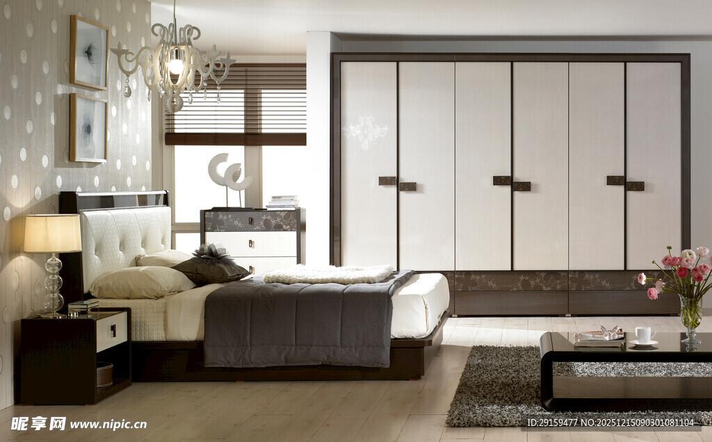 现代简约风格卧室衣柜场景