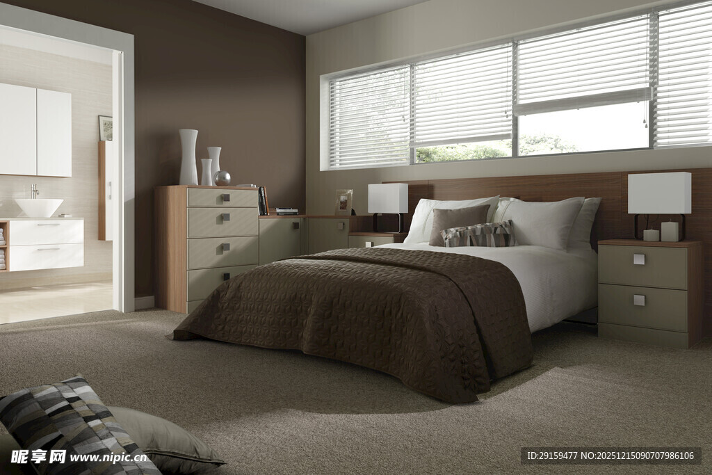 现代简约风格温馨卧室空间