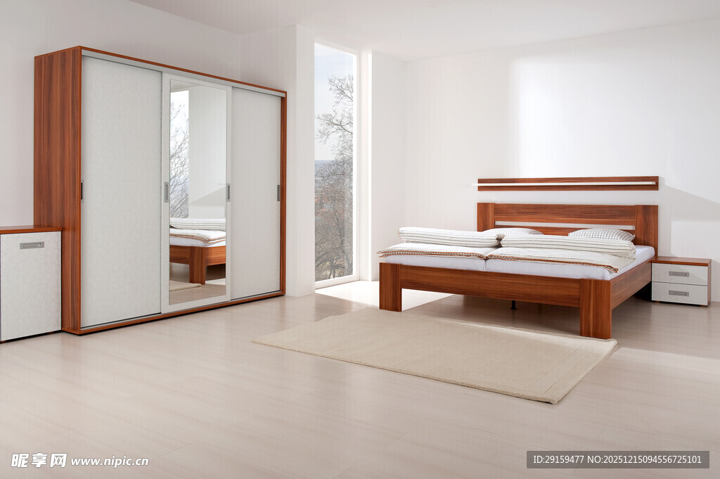 简约现代卧室家具组合