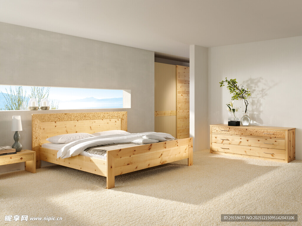 简约木质卧室家具展示