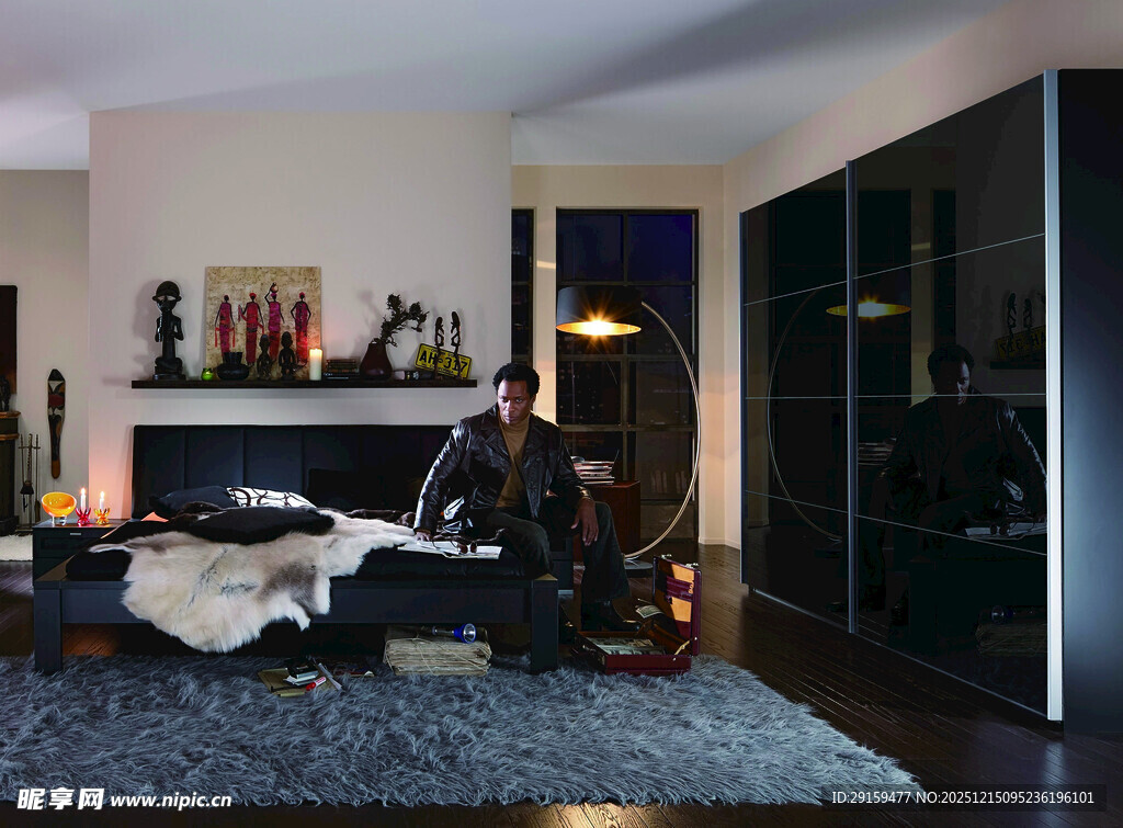 现代风格温馨客厅场景