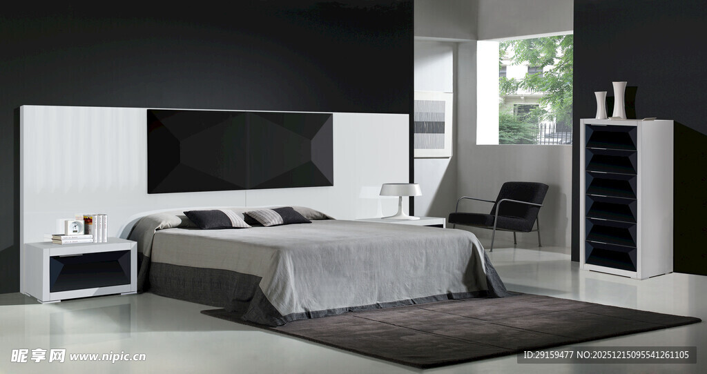 现代简约风格卧室场景