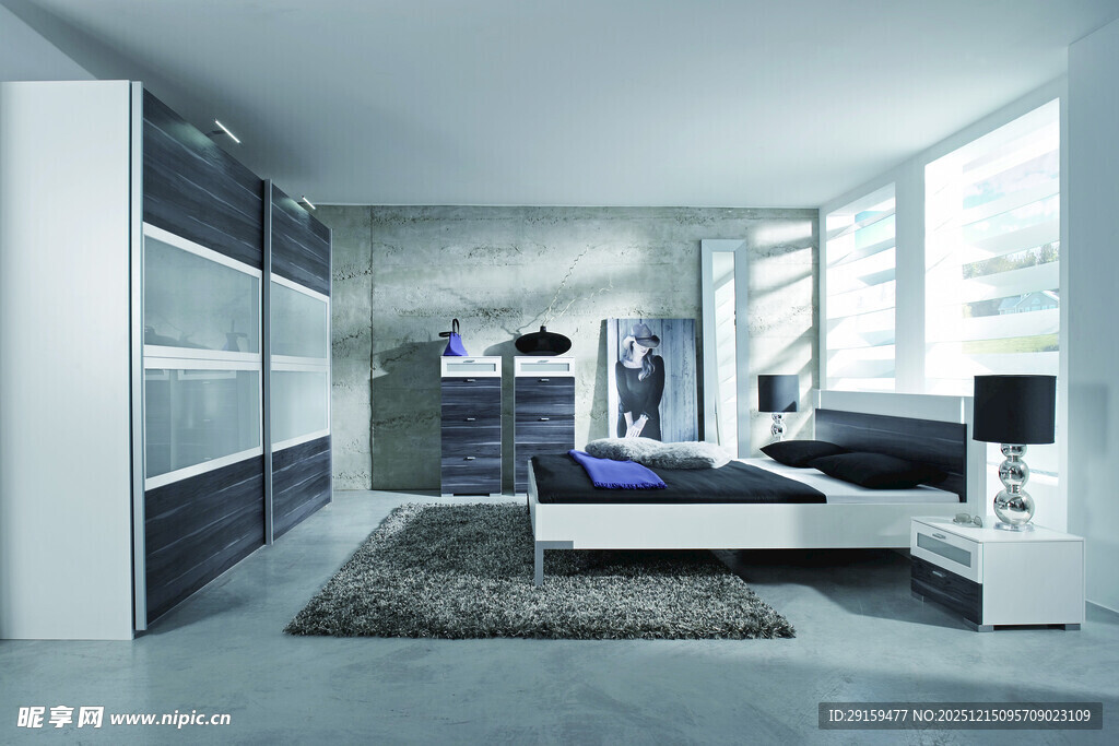 现代简约风格时尚卧室空间