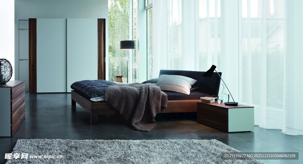 现代简约风卧室场景