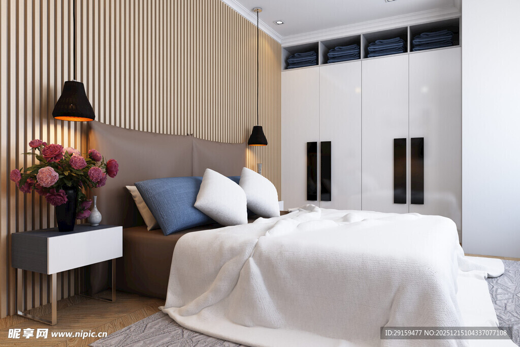 现代简约风温馨卧室一角