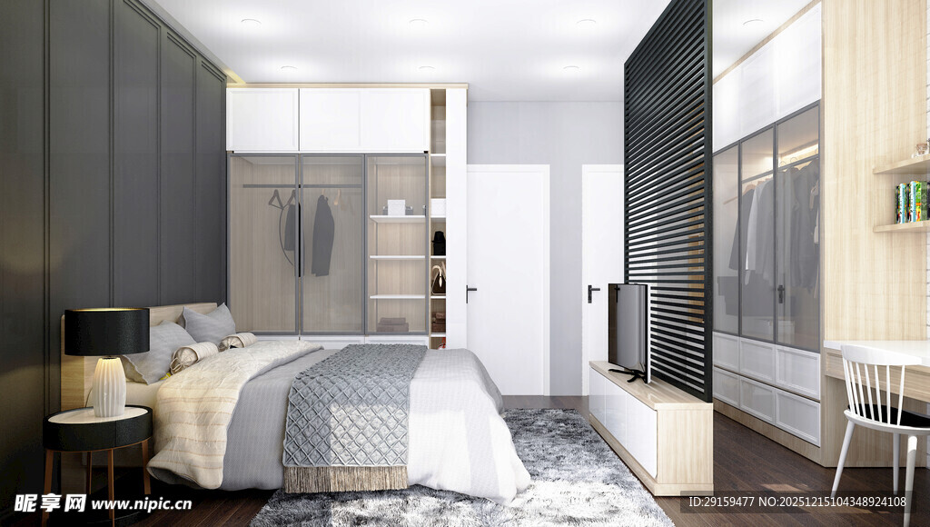 现代简约风格卧室空间