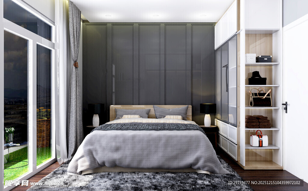 现代简约风格卧室空间