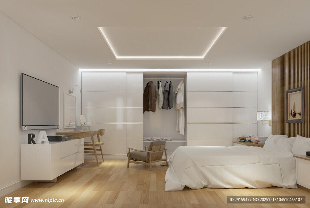 现代简约风卧室室内设计