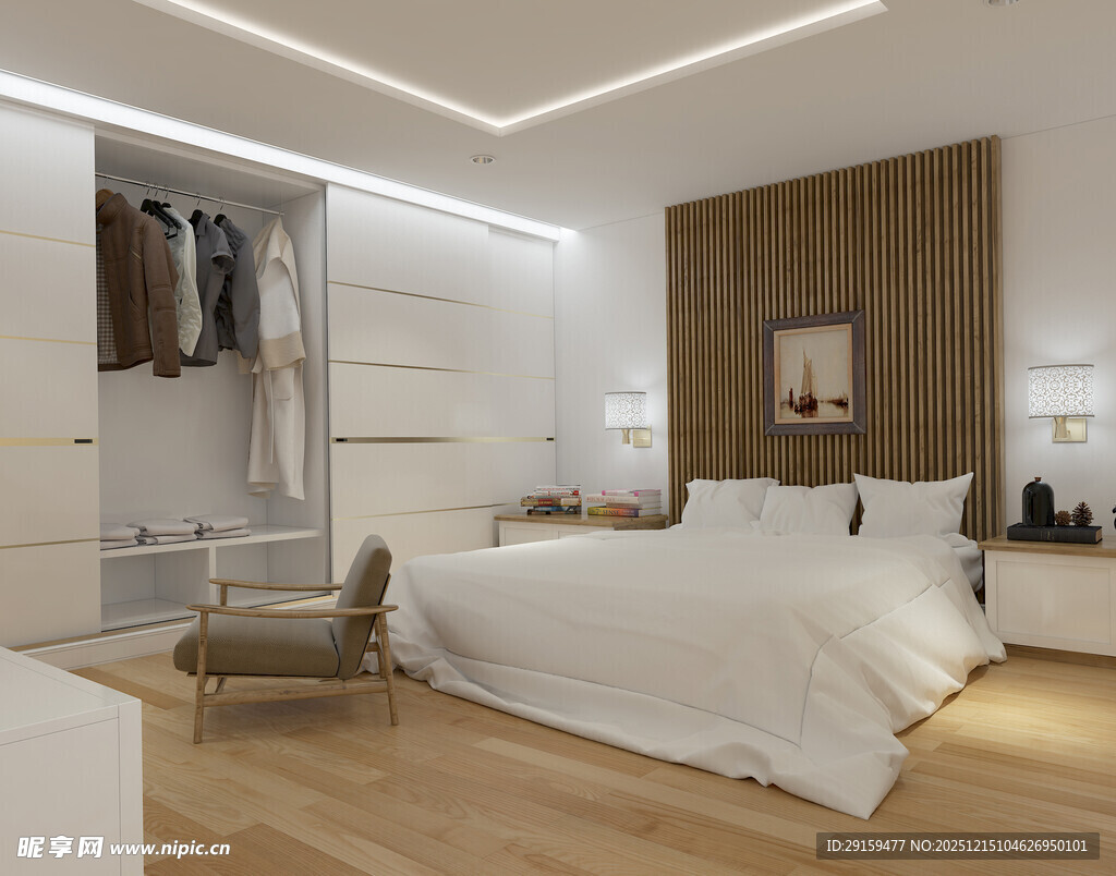 现代简约风温馨卧室空间