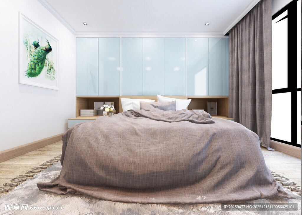 简约现代风格温馨卧室空间